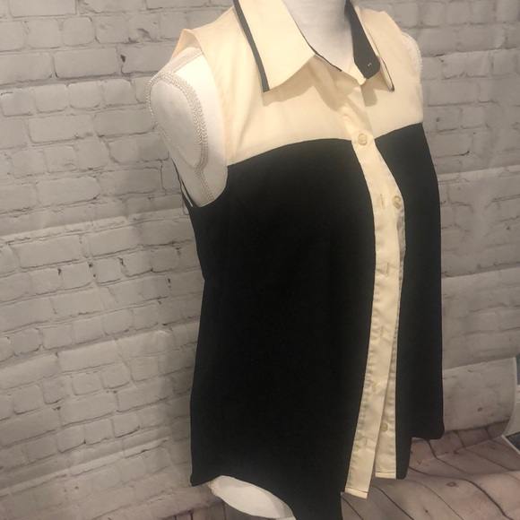 Black and Cream blouse by MINE - Size Small - Picture 2 of 4